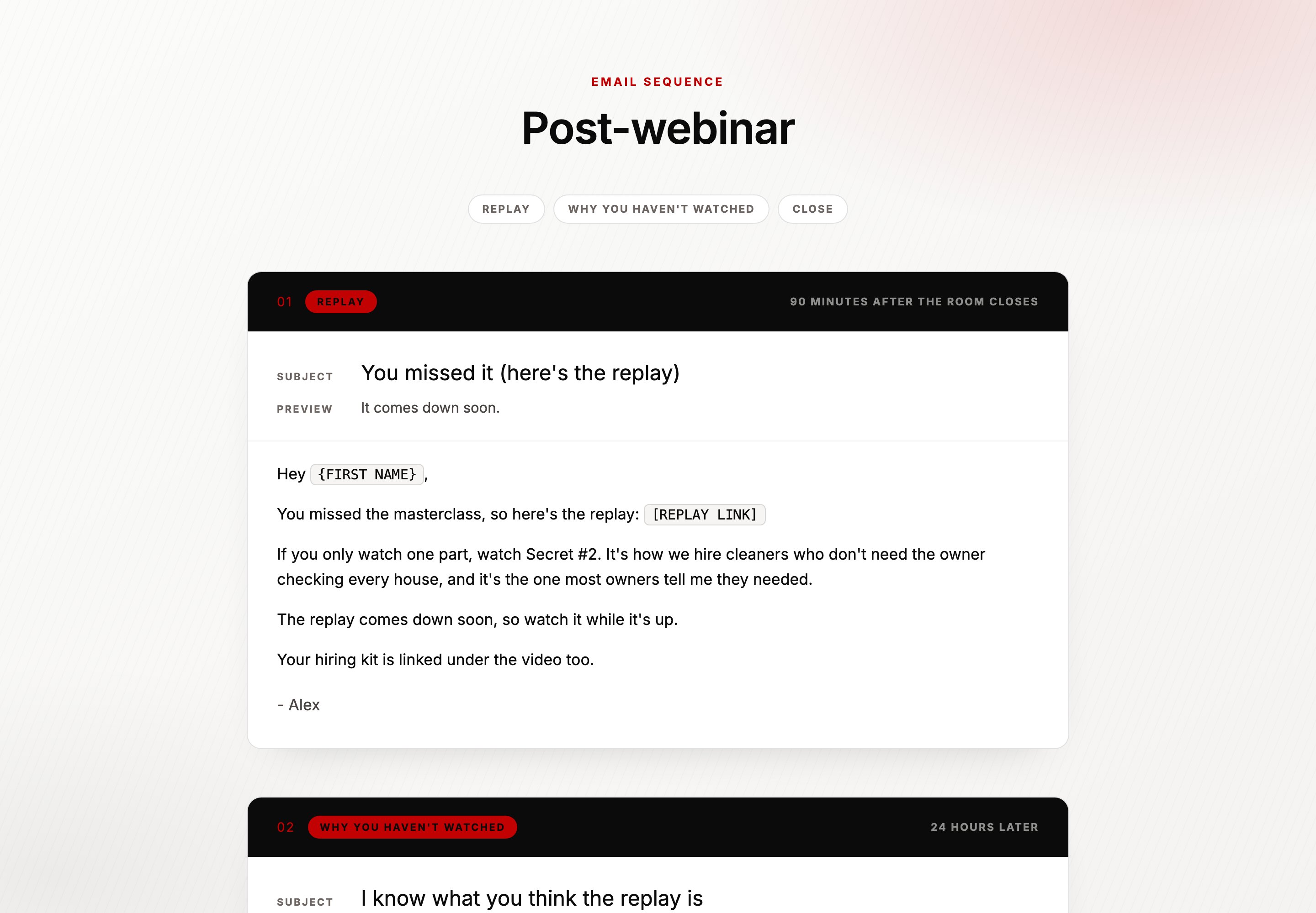 Post-webinar preview